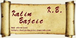 Kalin Bajčić vizit kartica